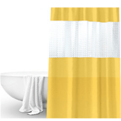 Pure color thick stitching shower curtain - BUNNY BAZAR