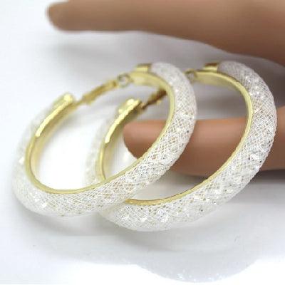 Gold-plated Earrings, Crystal Mesh Chain, Female Earring Jewelry - BUNNY BAZAR