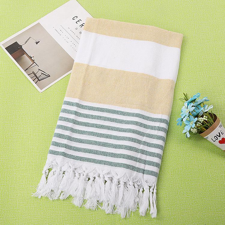 Cotton striped beach towel 100x180cm - BUNNY BAZAR