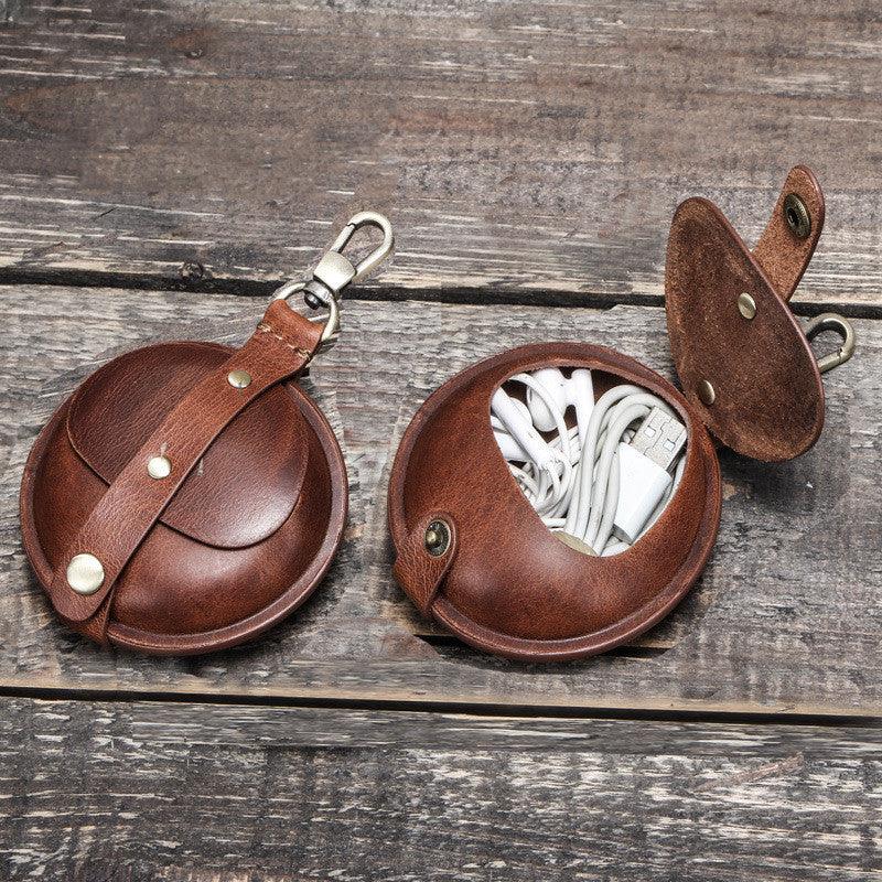 Retro Crazy Horse Cowhide Multifunctional Coin Purse - BUNNY BAZAR