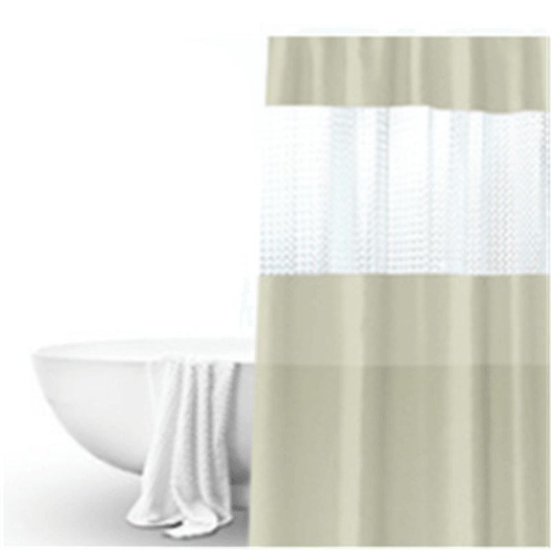 Pure color thick stitching shower curtain - BUNNY BAZAR