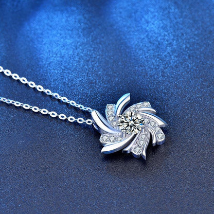 Moissanite S925 Sterling Silver Windmill Necklace - BUNNY BAZAR