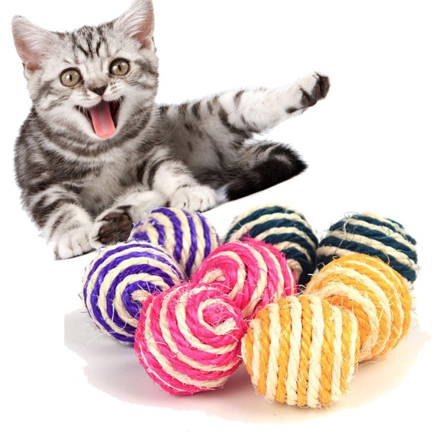 Cat scratching toy sisal tease cat ball - BUNNY BAZAR