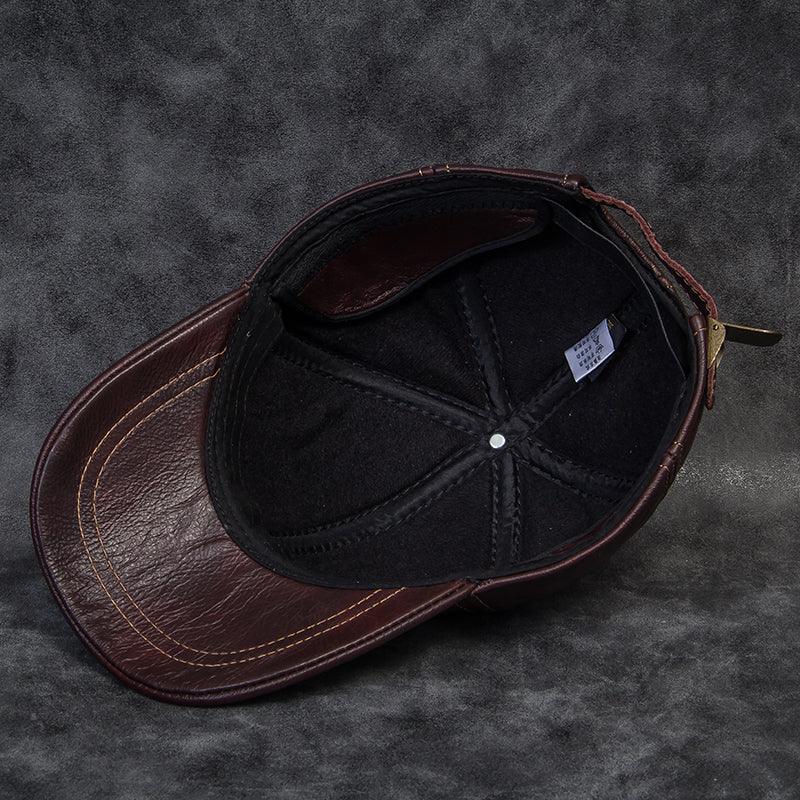 Men's leather baseball cap - BUNNY BAZAR