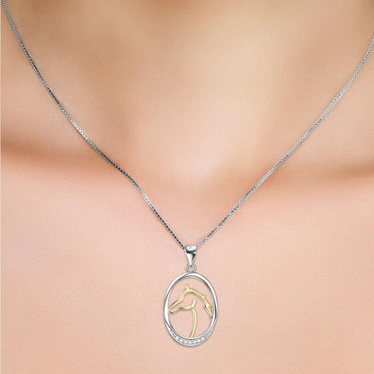 Horse Head Pendant Fashion Delicate Micro Inlaid Necklace - BUNNY BAZAR