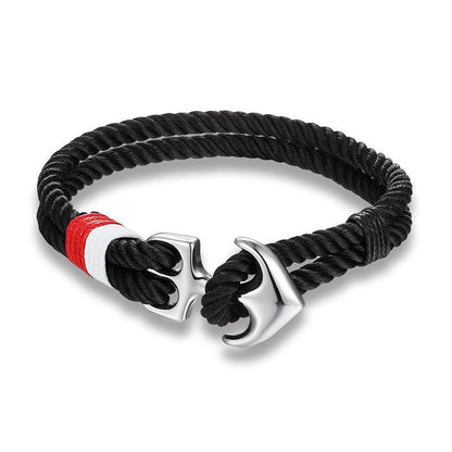 High Quality Anchor Bracelets Men Charm Nautical Survival Rope Chain Paracord Bracelet Male Wrap Metal Sport Hooks - BUNNY BAZAR