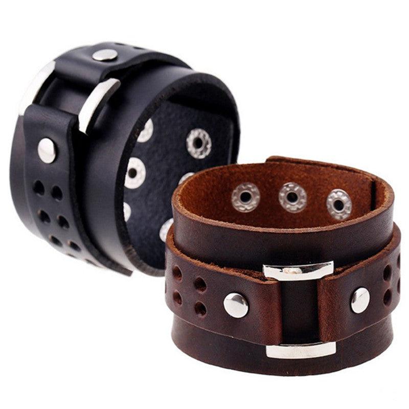 Make old cowhide bracelet for men - BUNNY BAZAR