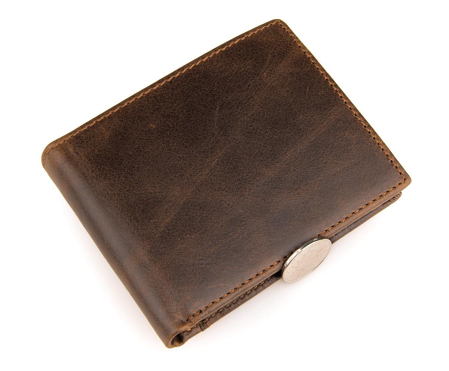 J.M.D October new wallet short real leather wallet back to the old cowhide wallet 8054 - BUNNY BAZAR