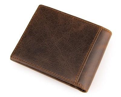 J.M.D October new wallet short real leather wallet back to the old cowhide wallet 8054 - BUNNY BAZAR