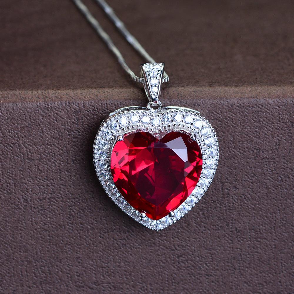 Zircon Heart Necklace - BUNNY BAZAR