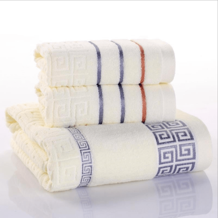 Three-piece cotton towel set - BUNNY BAZAR