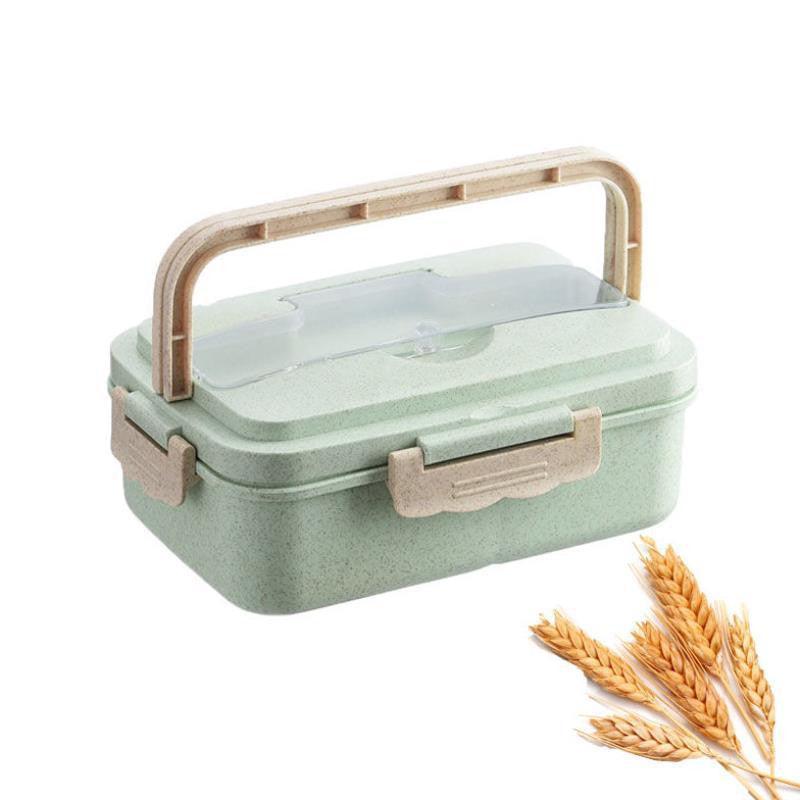 Student Lunch Box Three Grid Plastic Lunch Box Lunch Box - BUNNY BAZAR