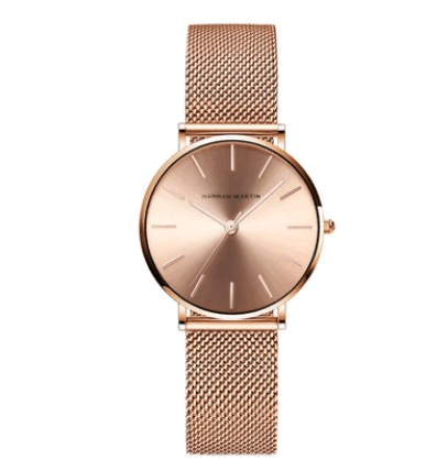 T-6 Stainless Steel Mesh Belt High Quality Furnace Gold Plating Watch - BUNNY BAZAR