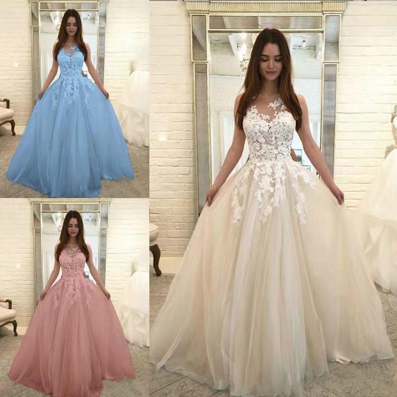 Women Wedding Dress Sleevless Flowers Lace Dress - BUNNY BAZAR