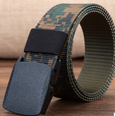 Canvas belt men hypoallergenic canvas belt woven nylon plastic buckle outdoor leisure wholesale - BUNNY BAZAR