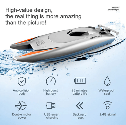 NEW Electric Remote Control Boat is Designed For High-Speed Racing - BUNNY BAZAR