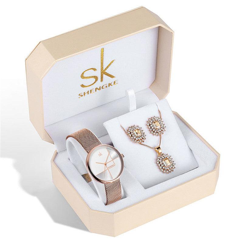 T-64 This Stylish, Rhinestone-Embellished Watch Is The Perfect Accessory For Any Outfit. It Features A Durable Stainless Steel Case And Quartz Movement - BUNNY BAZAR