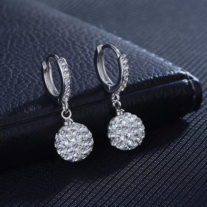 Zircon earring round diamond ball earrings women - BUNNY BAZAR