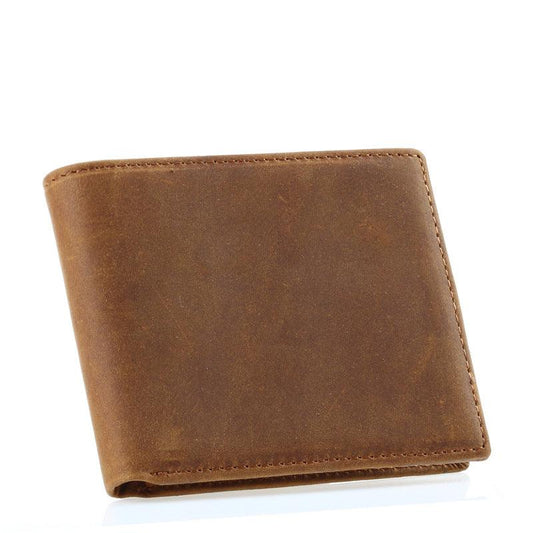Horse Leather Men Wallet Leather Wallet Men Ultra-Thin Casual Short Wallet - BUNNY BAZAR