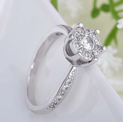 Fashion engagement ring delicate heart and soul zircon ring female jewelry - BUNNY BAZAR