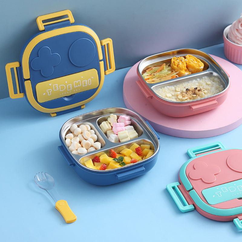 Stainless Steel Children's Portable Compartment Insulation Lunch Box - BUNNY BAZAR