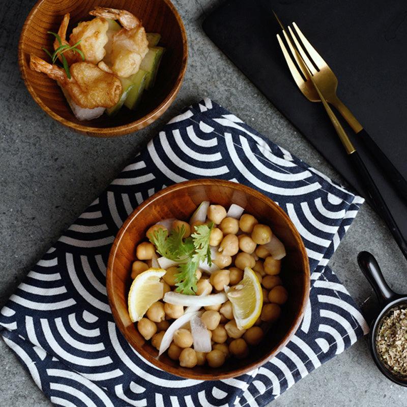 Wooden Bowl is Perfect For Serving Rice, Soup, And Salads in Japanese-Style - BUNNY BAZAR