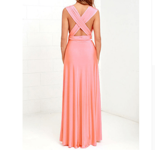 Women Bandage Convertible Boho Maxi Dress - BUNNY BAZAR