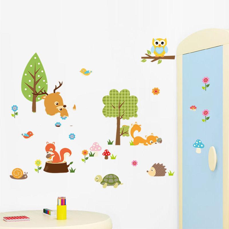 Trumpet Kids Animal Train Cartoon Wall Sticker - BUNNY BAZAR