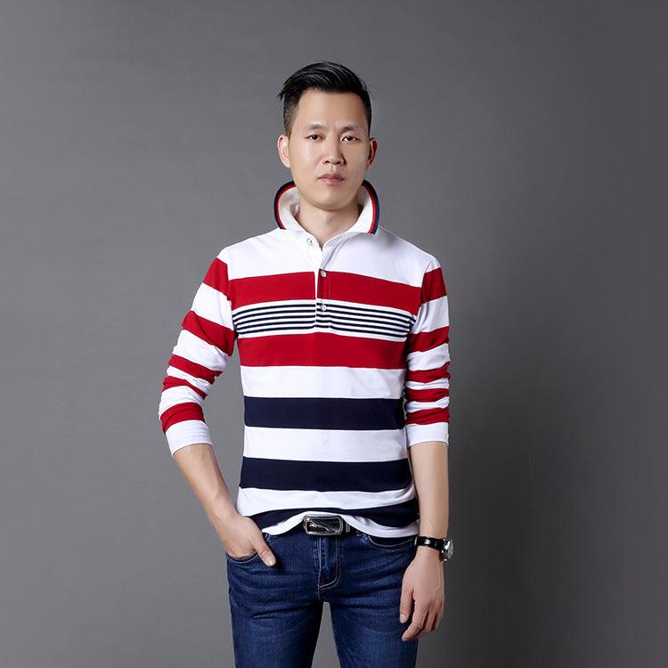 Men's long sleeve striped t-shirt - BUNNY BAZAR