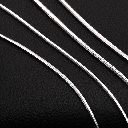 Sterling Silver Plated platinum necklace chain jadoku men clavicle silver chain Korean fashion collar men and women lovers of silver - BUNNY BAZAR