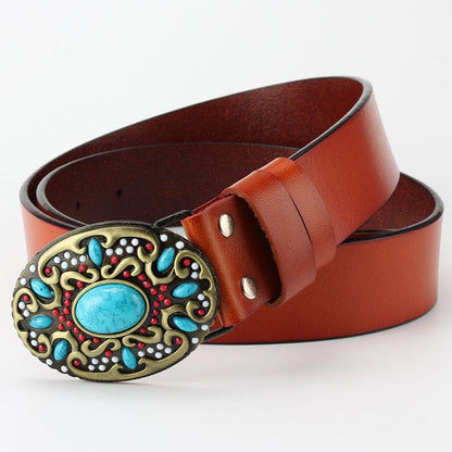 Fashionable Leather Belt is Embellished With Beads For a Unique, Stylish Look - BUNNY BAZAR