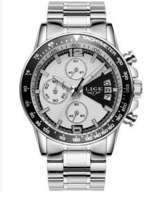 Water Resistant,shock Resistant,Somplete Calendar,Chronograph,Auto Date Sports Watch - BUNNY BAZAR