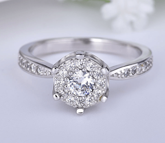 Fashion engagement ring delicate heart and soul zircon ring female jewelry - BUNNY BAZAR