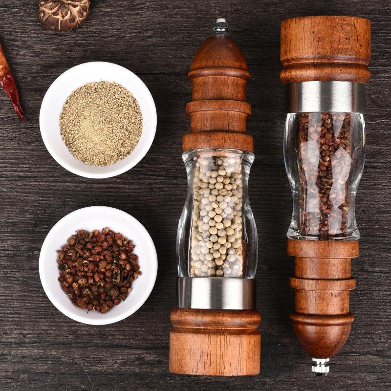 Wooden Salt Pepper Grinder Set - BUNNY BAZAR