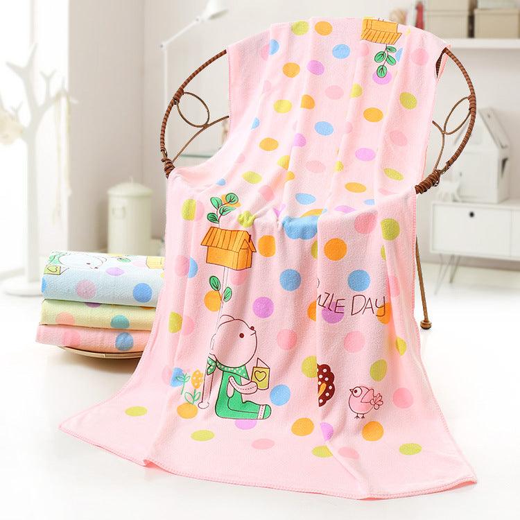 Microfiber Cartoon Cute Printed Bath Absorbent Soft Bath Towel - BUNNY BAZAR