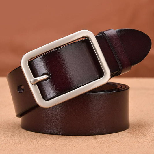 Leather belt buckle belt - BUNNY BAZAR