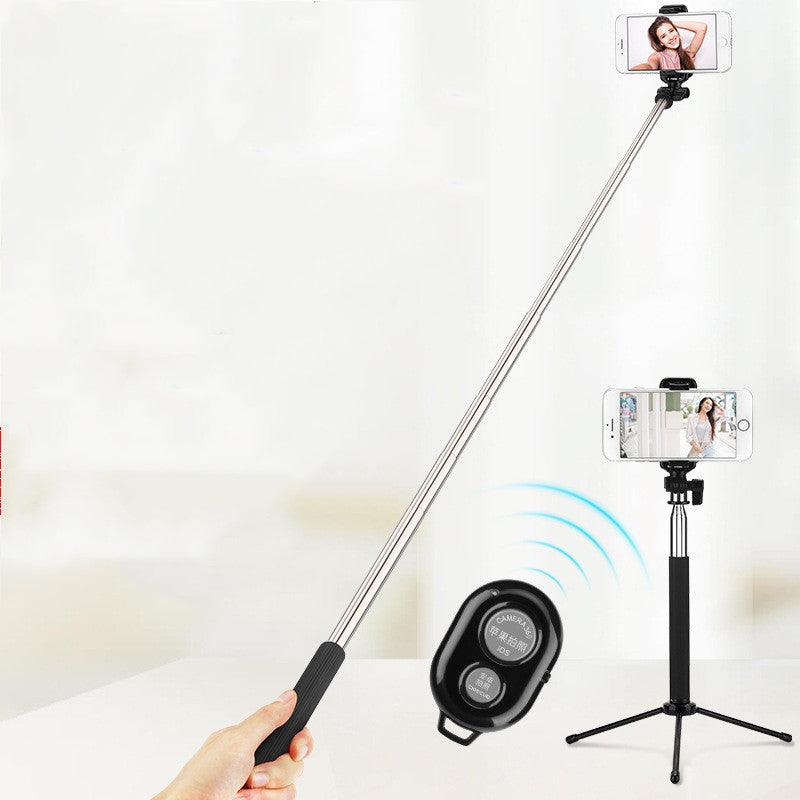 2021 New Selfie Stick Tripod With Bluetooth-compatible Remote Control For SmartPhone Mobile Monopod Selfie Stick - BUNNY BAZAR