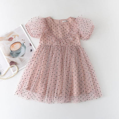 Summer Cute Princess Style Children's Dress With Embroidery Mesh - BUNNY BAZAR