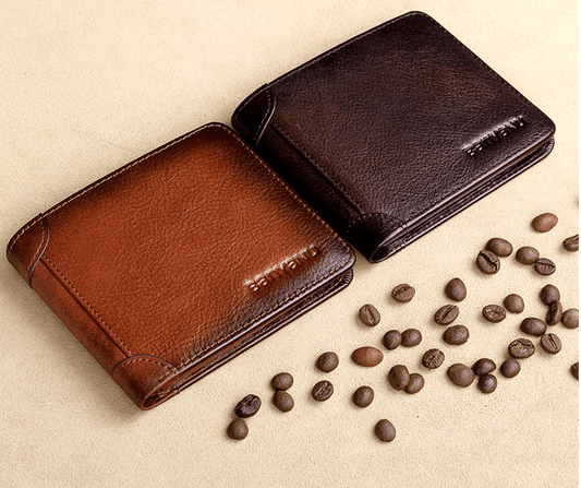 Men's Short Leather Large-capacity Horizontal Wallet - BUNNY BAZAR
