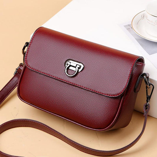 Fashion Leather Messenger Shoulder Small Square Bag - BUNNY BAZAR