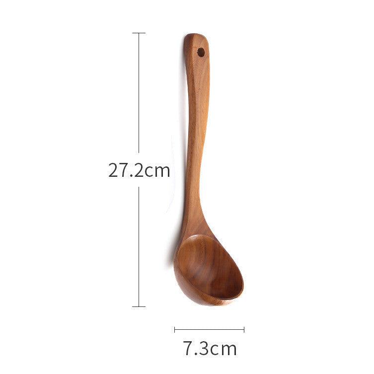 Acacia Wood Non-stick Frying Pan With Wooden Spatula - BUNNY BAZAR