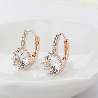 Zircon Earrings Japan And South Korea Simple Temperament Earrings Women - BUNNY BAZAR