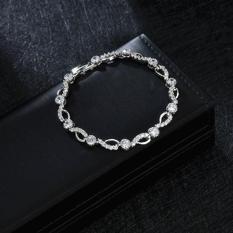 Zircon Inlaid Bracelet Geometric Shape Simple Trendy - BUNNY BAZAR