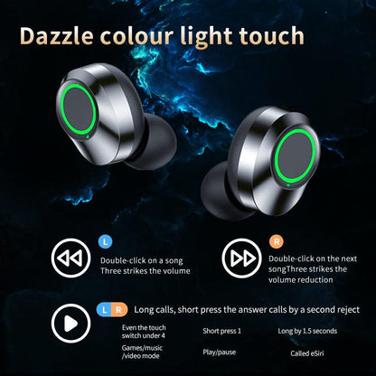 YD03 Wireless Bluetooth Headset TWS Large Screen Smart Digital Display In Ear Breathing Light - BUNNY BAZAR