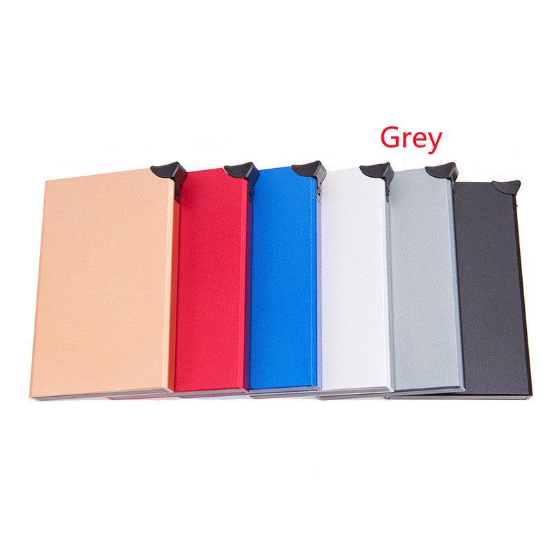 Metal Aluminum Anti-theft Brush Anti-magnetic RFID Wallet Automatic Card Box - BUNNY BAZAR