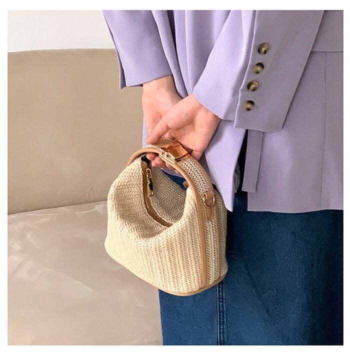 Summer Hand-held Straw Woven Bag - BUNNY BAZAR