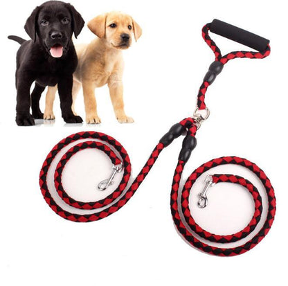 Double-Ended Traction Rope For Walking The Dog Hand-Double-Ended Traction Rope One Plus Two Leash Collar Pet Supplies Dog Collar - BUNNY BAZAR