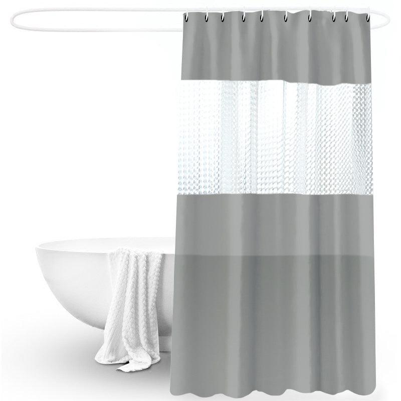 Pure color thick stitching shower curtain - BUNNY BAZAR