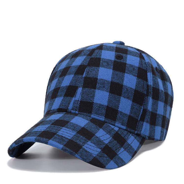 Black Red Check Peak Baseball Hat - BUNNY BAZAR