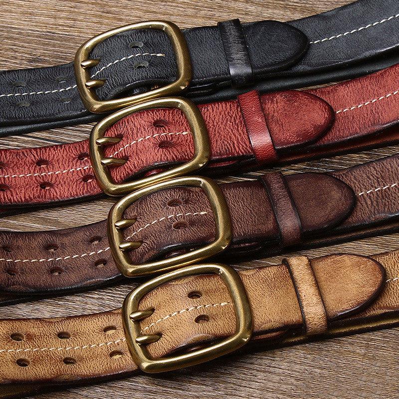 Genuine Leather Pure Cowhide Korean Casual Jeans Belt - BUNNY BAZAR